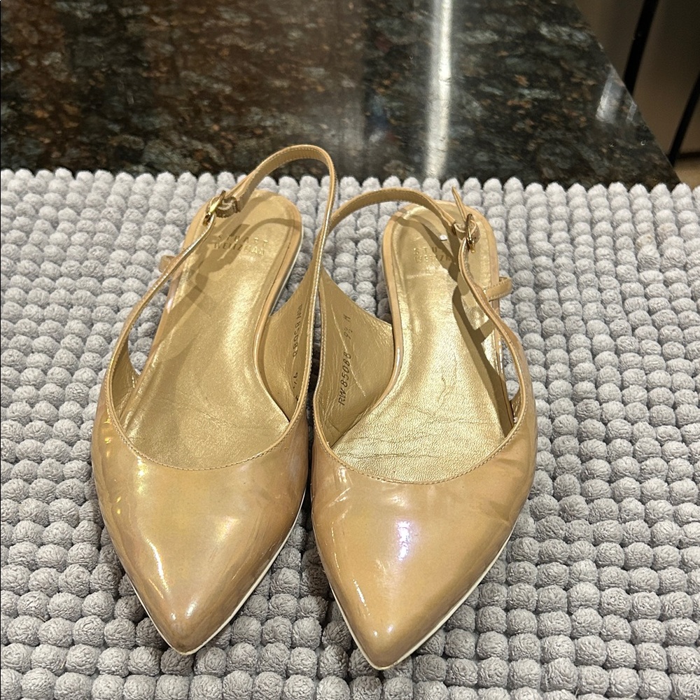 Stuart Weitzman Cream Slingback Sandals
